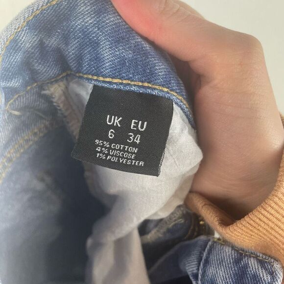 Nasty Gal High Rise Straight Leg Side Slit Jeans Size 6 Waist 26" - Picture 5 of 9